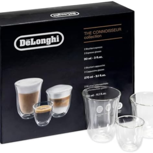 De'Longhi Glass Fancy Box Set of 6 Transparent Insulated Glasses